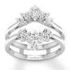 Thumbnail Image 0 of Diamond Enhancer Ring 3/4 ct tw Round/Marquise 14K White Gold