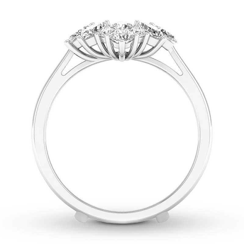 Main Image 2 of Now + Forever Diamond Enhancer Ring 3/4 ct tw Round/Marquise 14K White Gold