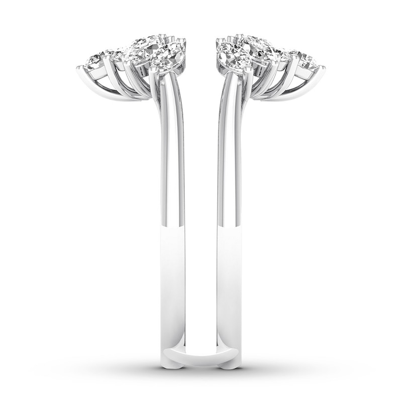 Main Image 3 of Now + Forever Diamond Enhancer Ring 3/4 ct tw Round/Marquise 14K White Gold