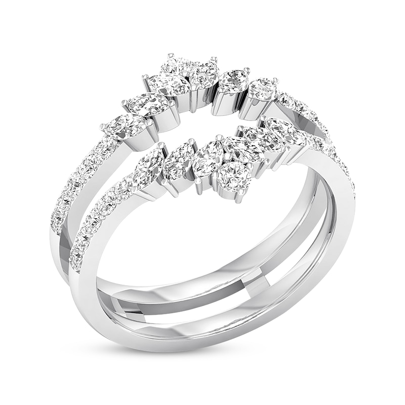 Main Image 4 of Now + Forever Diamond Enhancer Ring 3/4 ct tw Marquise/Round 14K White Gold