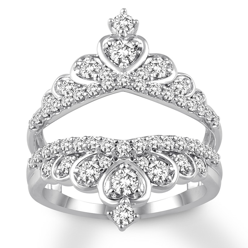 Main Image 1 of Now + Forever Diamond Enhancer Ring 1 ct tw Round-cut 14K White Gold