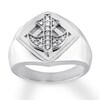 Thumbnail Image 1 of Men's Diamond Ring 1/6 Carat tw 10K White Gold
