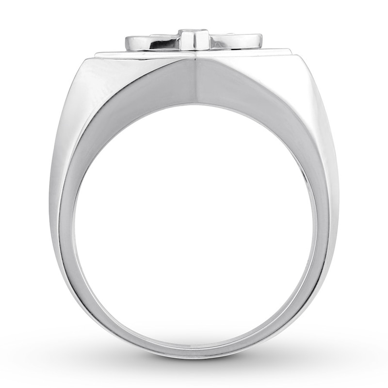 Main Image 2 of Men's Diamond Ring 1/6 Carat tw 10K White Gold