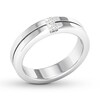 Thumbnail Image 3 of Men's Diamond Wedding Band 1/5 ct tw Square 14K White Gold