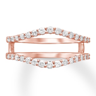 Now + Forever Diamond Enhancer Ring 1/2 ct tw Round-cut 14K Rose Gold