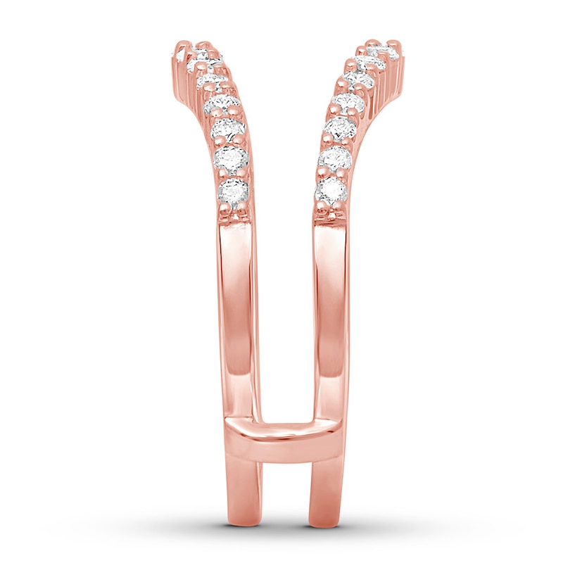 Main Image 3 of Now + Forever Diamond Enhancer Ring 1/2 ct tw Round-cut 14K Rose Gold