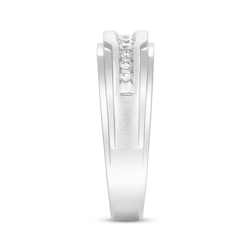 Main Image 2 of Now + Forever Men's Diamond Wedding Band 1/4 Carat tw 10K White Gold