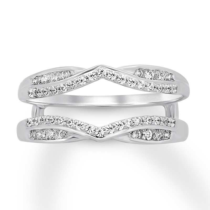 Main Image 1 of Now + Forever Diamond Enhancer Ring 1/3 ct tw Round-cut 14K White Gold