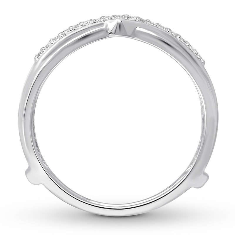 Diamond Enhancer Ring 1/3 ct tw Round-cut 14K White Gold