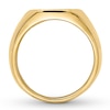 Thumbnail Image 2 of Men's Textured Signet Ring Yellow Ion-Plated Stainless Steel