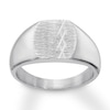 Thumbnail Image 0 of Men's Textured Signet Ring Stainless Steel