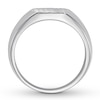 Thumbnail Image 1 of Men's Textured Signet Ring Stainless Steel