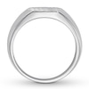 Thumbnail Image 2 of Men's Textured Signet Ring Stainless Steel