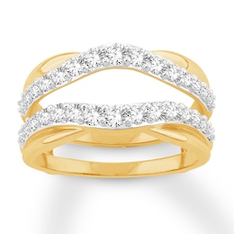 Now + Forever Diamond Enhancer Ring 1 ct tw Round-cut 14K Yellow Gold