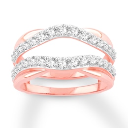 Now + Forever Diamond Enhancer Ring 1 ct tw Round-cut 14K Rose Gold