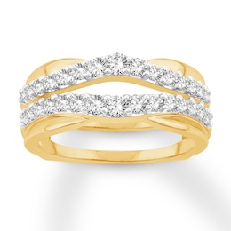 Now + Forever Diamond Enhancer Ring 3/4 ct tw Round-cut 14K Yellow Gold
