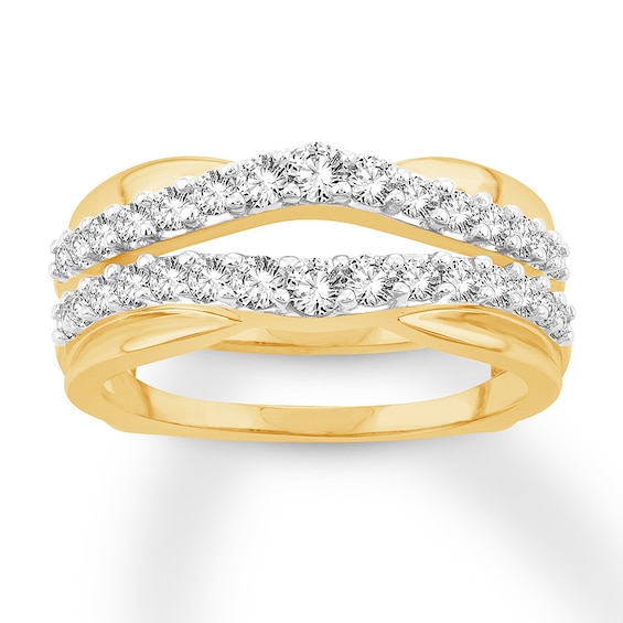 Now + Forever Diamond Enhancer Ring 3/4 ct tw Round-cut 14K Yellow Gold