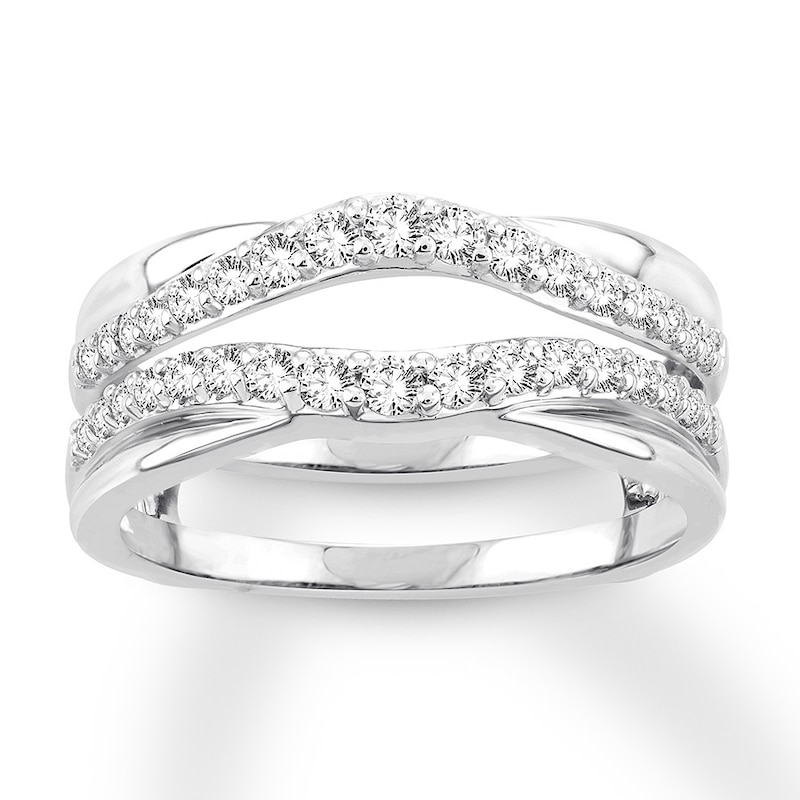 Main Image 1 of Now + Forever Diamond Enhancer Ring 1/2 ct tw Round-cut 14K White Gold