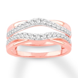 Now + Forever Diamond Enhancer Ring 1/2 ct tw Round-cut 14K Rose Gold