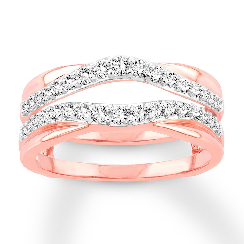 Main Image 1 of Now + Forever Diamond Enhancer Ring 1/2 ct tw Round-cut 14K Rose Gold