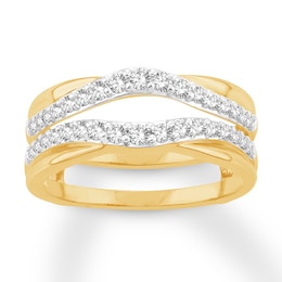 Now + Forever Diamond Enhancer Ring 1/2 ct tw Round-cut 14K Yellow Gold