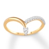 Thumbnail Image 1 of Now + Forever Diamond Enhancer Ring 1/6 ct tw Round-cut 14K Yellow Gold