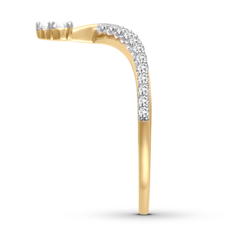 Main Image 2 of Now + Forever Diamond Enhancer Ring 1/6 ct tw Round-cut 14K Yellow Gold