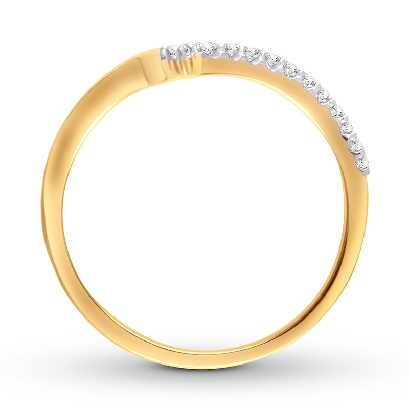 Main Image 3 of Now + Forever Diamond Enhancer Ring 1/6 ct tw Round-cut 14K Yellow Gold