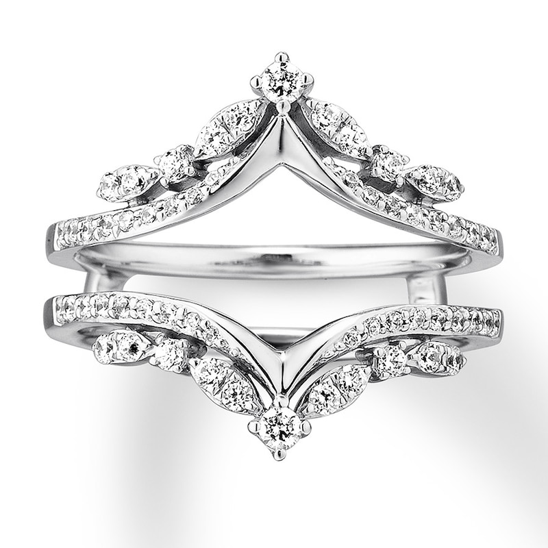 Main Image 1 of Now + Forever Diamond Enhancer Ring 1/2 ct tw Round-cut 14K White Gold