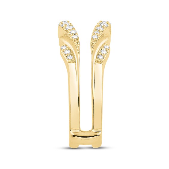 Diamond Enhancer Ring 1/3 ct tw Roundcut 14K Yellow Gold Wraps and