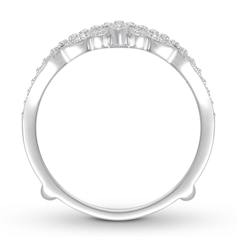 Main Image 2 of Now + Forever Diamond Enhancer Ring 3/8 ct tw Round-cut 14K White Gold