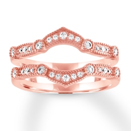 Now + Forever Diamond Enhancer Ring 1/4 ct tw Round-cut 14K Rose Gold