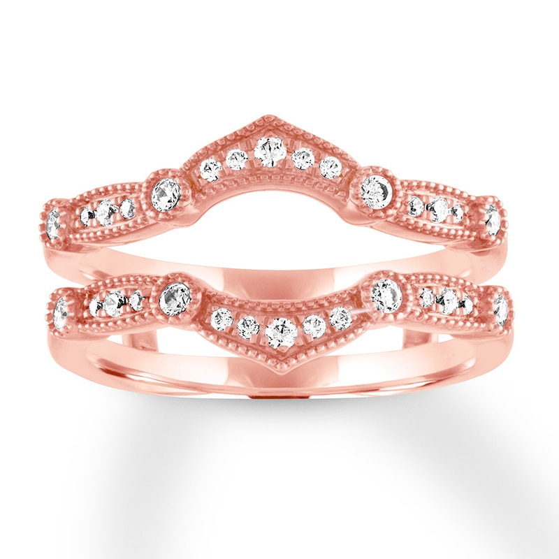 Main Image 1 of Now + Forever Diamond Enhancer Ring 1/4 ct tw Round-cut 14K Rose Gold
