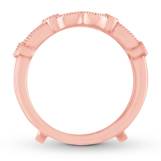 Diamond Enhancer Ring 1/4 ct tw Roundcut 14K Rose Gold Womens Bands