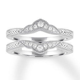 Now + Forever Diamond Enhancer Ring 1/4 ct tw Round-cut 14K White Gold