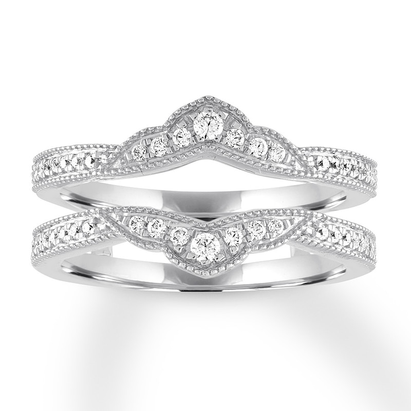 Main Image 1 of Now + Forever Diamond Enhancer Ring 1/4 ct tw Round-cut 14K White Gold