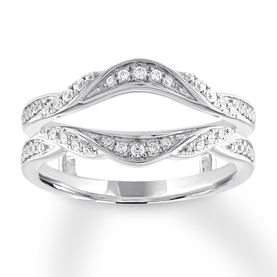 Now + Forever Diamond Enhancer Ring 1/4 ct tw Round-cut 14K White Gold