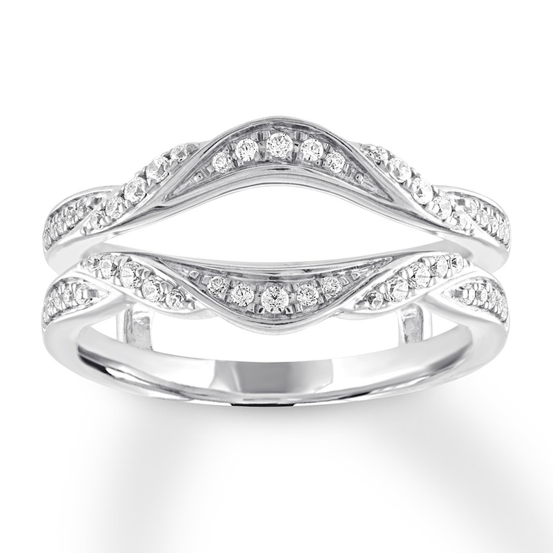 Main Image 1 of Now + Forever Diamond Enhancer Ring 1/4 ct tw Round-cut 14K White Gold