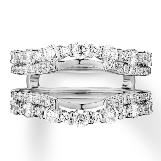 Now + Forever Diamond Enhancer Ring 1-1/3 ct tw Round-cut 14K White Gold