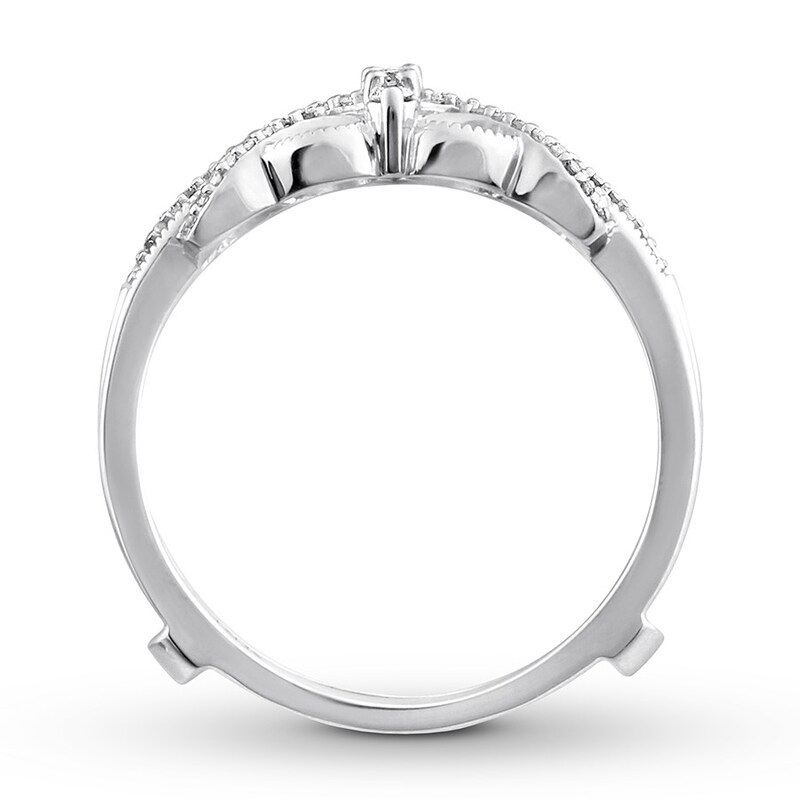 Diamond Enhancer Ring 1/5 ct tw Round-cut 14K White Gold