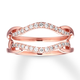 Now + Forever Diamond Enhancer Ring 1/5 ct tw 14K Rose Gold