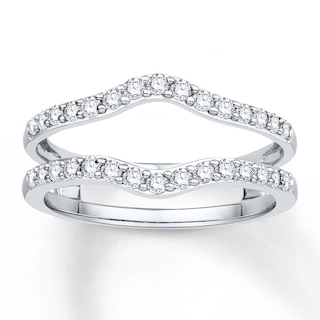 Now + Forever Diamond Contour Enhancer Ring 1/2 ct tw 14K White Gold