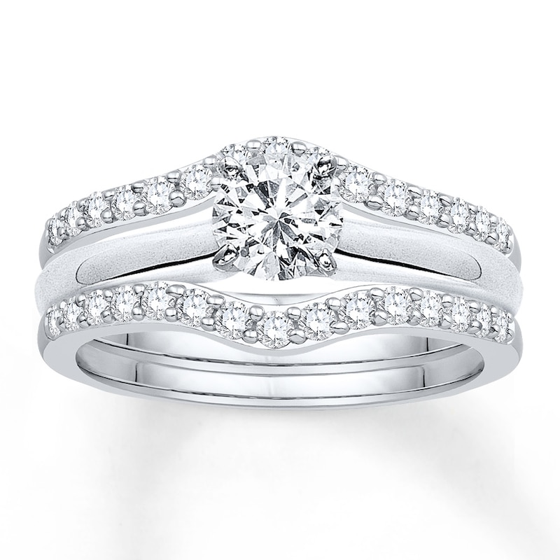 Main Image 2 of Now + Forever Diamond Enhancer Ring 1/2 ct tw Round-cut 14K White Gold