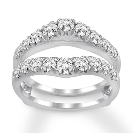 Diamond Enhancer Ring 1-1/2 ct tw Round-cut 14K White Gold