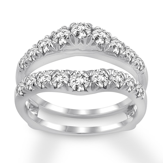 Diamond Enhancer Ring 1-1/2 ct tw Round-cut 14K White Gold