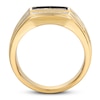 Thumbnail Image 2 of Men's Brown & White Diamond Ring 1 ct tw 10K Yellow Gold