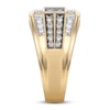 Thumbnail Image 2 of Men's Brown & White Diamond Ring 1 ct tw 10K Yellow Gold