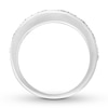 Thumbnail Image 3 of Now + Forever Men's Black Diamond Band 1/2 ct tw Round-cut 14K White Gold