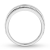 Thumbnail Image 1 of Men's Black Diamond Band 1 ct tw Round-cut 10K White Gold
