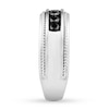 Thumbnail Image 2 of Men's Black Diamond Band 1 ct tw Round-cut 10K White Gold